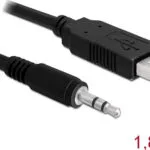 DeLock USB 2.0 Cable USB-A male - 3.5mm Μαύρο 1.8m (83115)