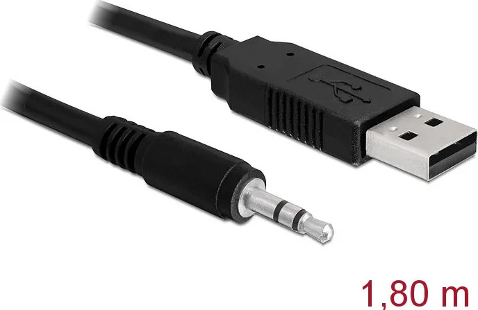 DeLock USB 2.0 Cable USB-A male - 3.5mm Μαύρο 1.8m (83115) - Image 1