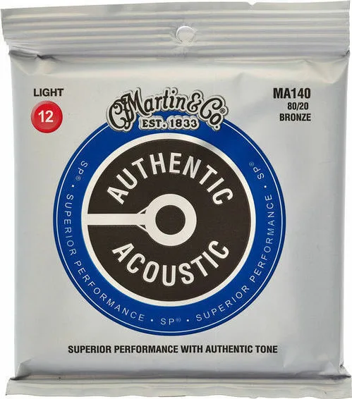 20200728145133_martin_authentic_acoustic_sp_light_ma140_12_54.jpeg Martin Σετ 80/20 Bronze Χορδών 12 - 54" για Ακουστική Κιθάρα Authentic Acoustic SP Light MA140 - Image 1