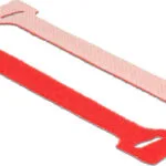 DeLock Hook-and-loop Δεματικά Καλωδίων Πλαστικά 150mmx12mm σε Κόκκινο χρώμα (10τμχ) (18689)
