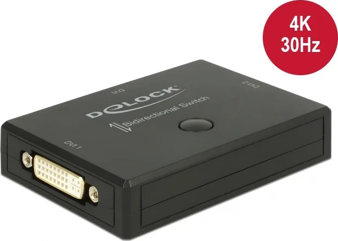 20200731160429_delock_dvi_2_1_switch_bidirectional_4k_30hz.jpeg DeLock DVI 2-1 Switch bidirectional 4K 30Hz - Image 1