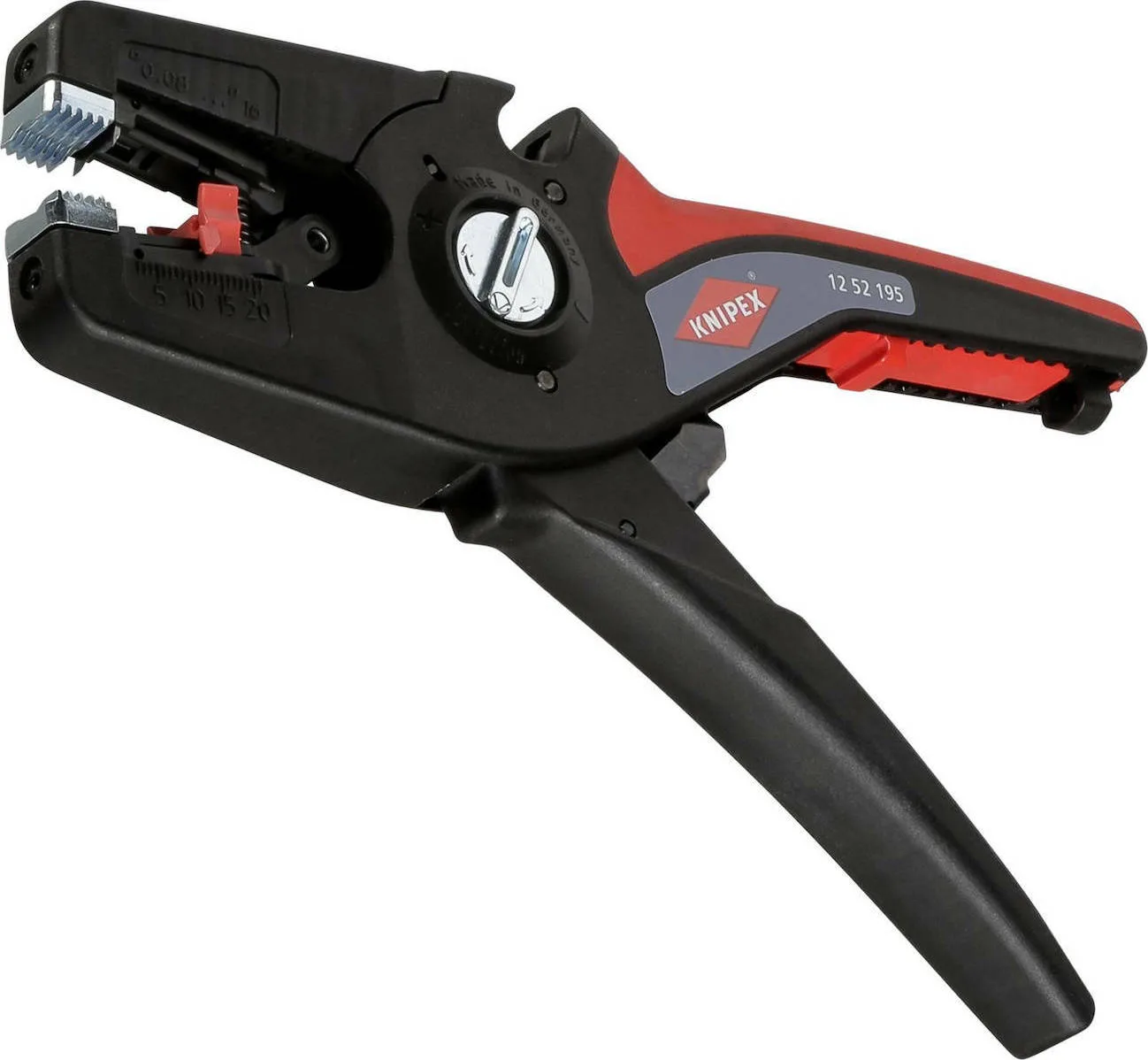 20200819133139_knipex_apogymnotis_kalodion_16_1252195_195mm.jpeg Knipex Αυτόματος Απογυμνωτής Καλωδίων με Κόφτη και Μήκος 195mm 12 52 195 - Image 1