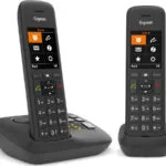 Gigaset C575A Ασύρματο Τηλέφωνο Duo με Ελληνικό Μενού Μαύρο