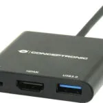 Conceptronic USB-C Docking Station με HDMI 4K PD Μαύρο (DONN01B)
