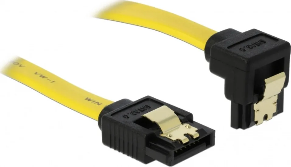 DeLock 7-Pin SATA III - 7-Pin SATA III 90° Cable 0.7m Κίτρινο (82482) - Image 1