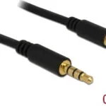 DeLock Καλώδιο Ήχου TRRS 3.5mm male - 3.5mm male Μαύρο 0.5m 83434