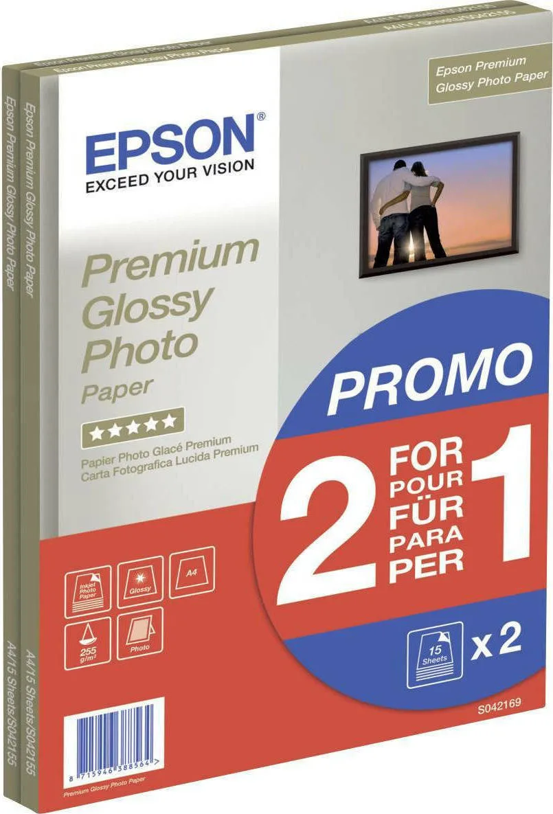 20200916164104_epson_premium_glossy_photo_paper_a4_255gr_30_fylla_c13s042169.jpeg Epson Φωτογραφικό Χαρτί A4 (21x30) 255gr/m² για Εκτυπωτές Inkjet 30 Φύλλα (C13S042169) - Image 1