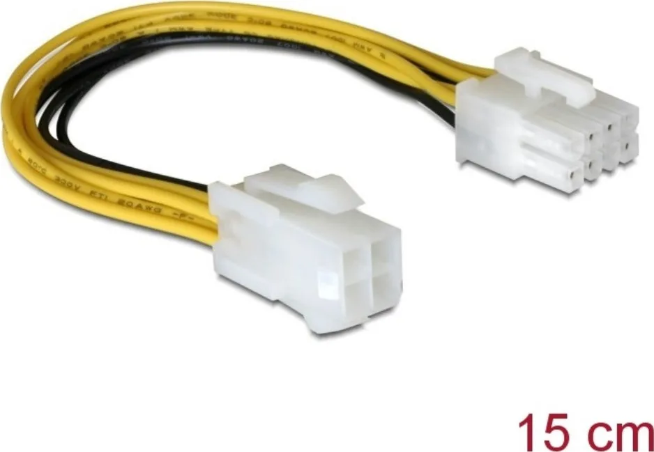 DeLock 8-Pin EPS - 4 Pin EPS Cable 0.15m Πολύχρωμο 82405 - Image 1