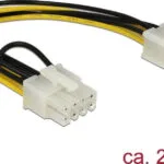 DeLock 6-Pin PCIe - 8-Pin PCIe Cable 0.2m Πολύχρωμο 83775