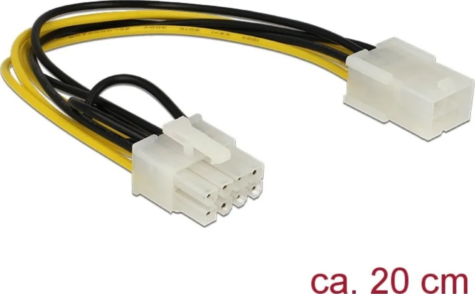 DeLock 6-Pin PCIe - 8-Pin PCIe Cable 0.2m Πολύχρωμο 83775 - Image 1