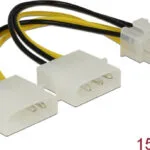 DeLock 6-Pin PCIe - 4-Pin Molex Cable 0.15m Πολύχρωμο 82315