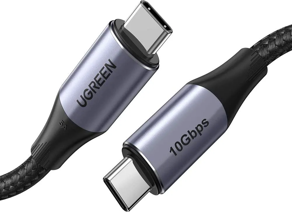 Ugreen Braided USB 3.1 Cable USB-C male - USB-C 100W PD Μαύρο 1m 80150 - Image 1
