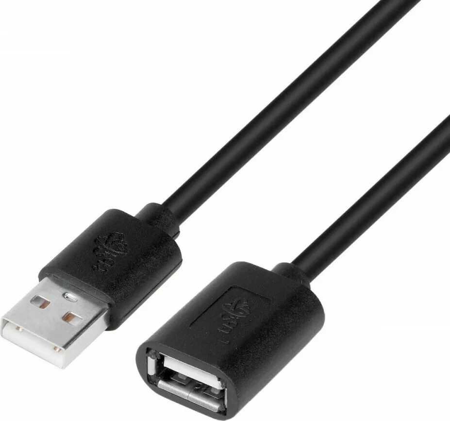 TB Touch USB 2.0 Cable USB-A male - USB-A female Μαύρο 1.8m (AKTBXPU1PAAW18B) - Image 1