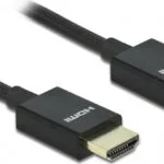 DeLock HDMI 2.0 Premium High Speed 4K 60Hz HDR Braided Cable HDMI male - HDMI male 0.5m Μαύρο 85383