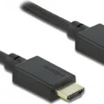 DeLock HDMI 2.1 Ultra High Speed 48Gbps 4K 120Hz HDR VRR Braided Cable HDMI male - HDMI male 1m Μαύρο 85384