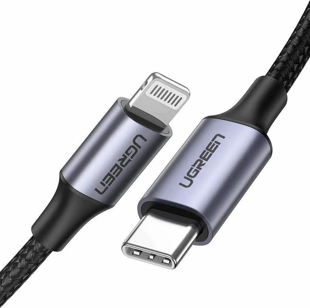 Ugreen US304 Braided USB-C to Lightning Cable 20W Μαύρο 1m (60759) - Image 1