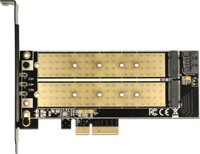 DeLock Κάρτα PCIe σε 2 θύρες M.2 (Key B/Key M) (89630) - Image 1
