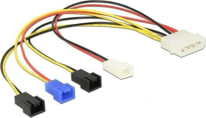 DeLock 4-Pin Molex - 2-Pin Fan Cable 0.2m Πολύχρωμο 85516 - Image 1