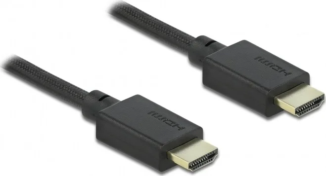 DeLock Braided / Free Angle (180°) Cable HDMI male - HDMI male 2m Μαύρο 85388 - Image 1