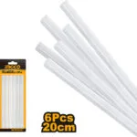 Ingco Ράβδοι Σιλικόνης AKTGS2061 Διάφανο 11.2mm 6τμχ