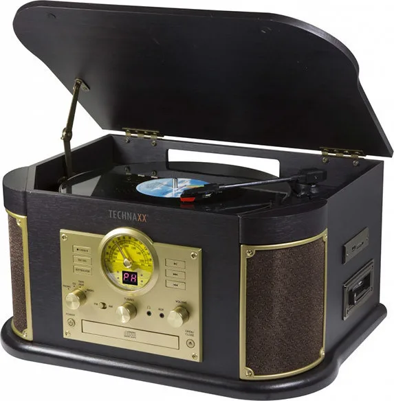 20201116133242_technaxx_tx_103_nostalgia_bluetooth_record_converter_all_in_one.jpeg Technaxx TX-103 Nostalgia 4755 Πικάπ με Belt Drive, Προενίσχυση και Ενσωματωμένα Ηχεία Καφέ - Image 1