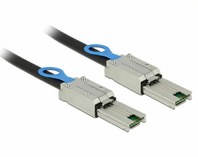 20201120112905_delock_mini_sas_mini_sas_cable_2m_83571.jpeg DeLock Mini SAS - Mini SAS Cable 2m (83571) - Image 1