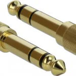 DeLock Μετατροπέας 6.3mm male σε 3.5mm female Χρυσό 2τμχ 65983