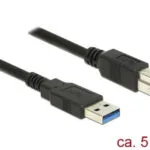 DeLock USB 3.0 Cable USB-A male - USB-B male 5m (85070)