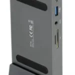 DeLock USB-C Docking Station με HDMI/DisplayPort 4K PD Ethernet και συνδεση 3 Οθονών Γκρι (87772)