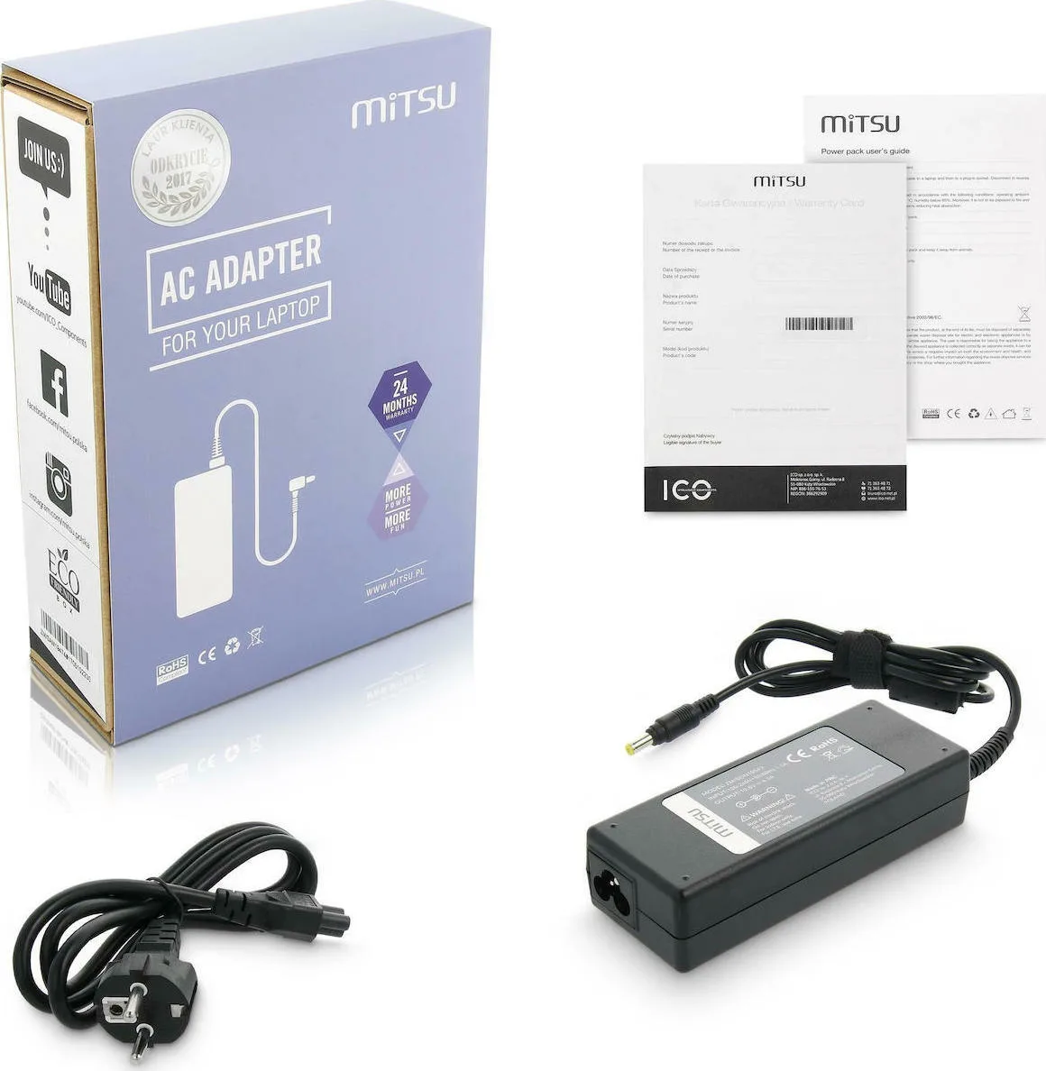 20201222115344_mitsu_ac_adapter_40w_5zm053.jpeg Mitsu Φορτιστής Laptop 40W 10.5V 4.3A για Sony με Αποσπώμενο Καλώδιο Τροφοδοσίας 5ZM053 - Image 1