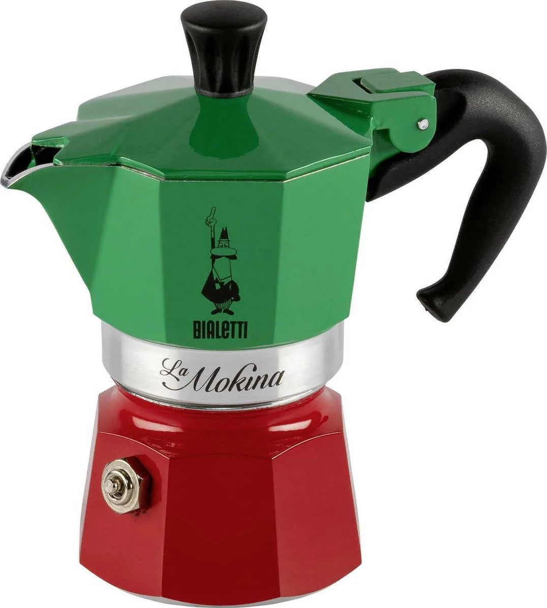 20210115102212_bialetti_la_mokina_italia_tricolore_1cups.jpeg Bialetti La Mokina Italia Tricolore Μπρίκι Espresso 1cups Πολύχρωμο 0005650 - Image 1