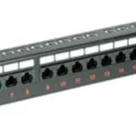 Roline Patch Panel για Rack 1U 19" 24 Θυρών cat6 Μαύρο 26.11.0362
