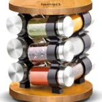 Lamart Sapor Spice LT7051 LT7051 Θήκες Μπαχαρικών Γυάλινες σε Περιστρεφόμενη Βάση Καφέ 12τμχ