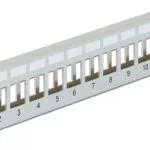 DeLock Patch Panel Keystone για Rack 1U 10" 12 Θυρών Γκρι 43327