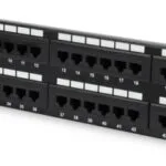 Digitus Patch Panel Unshielded για Rack 2U 19" 48 Θυρών cat6 Μαύρο DN-91648U