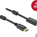 DeLock Cable DisplayPort male - HDMI male 2m Μαύρο (85956)