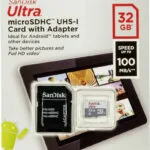 Sandisk Ultra microSDHC 32GB Class 10 UHS-I 100MB/s με αντάπτορα