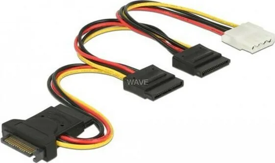 DeLock 15-Pin Sata - 4-Pin Floppy Cable 0.2m Πολύχρωμο 60171 - Image 1