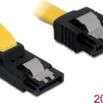 DeLock 7-Pin SATA III male - 7-Pin SATA III male Angle (90°) Cable 0.2m Κίτρινο (82470)