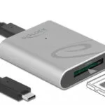 DeLock Card Reader USB 3.2 Type-C για CFexpress Ασημί (91751)