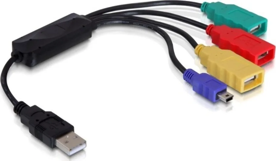 DeLock Μετατροπέας USB-A male σε USB-A / mini USB female (61724) - Image 1