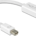DeLock Μετατροπέας mini DisplayPort male σε HDMI female Λευκό 1τμχ 65128