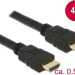 DeLock Cable HDMI male - HDMI male 0.5m Μαύρο 84751