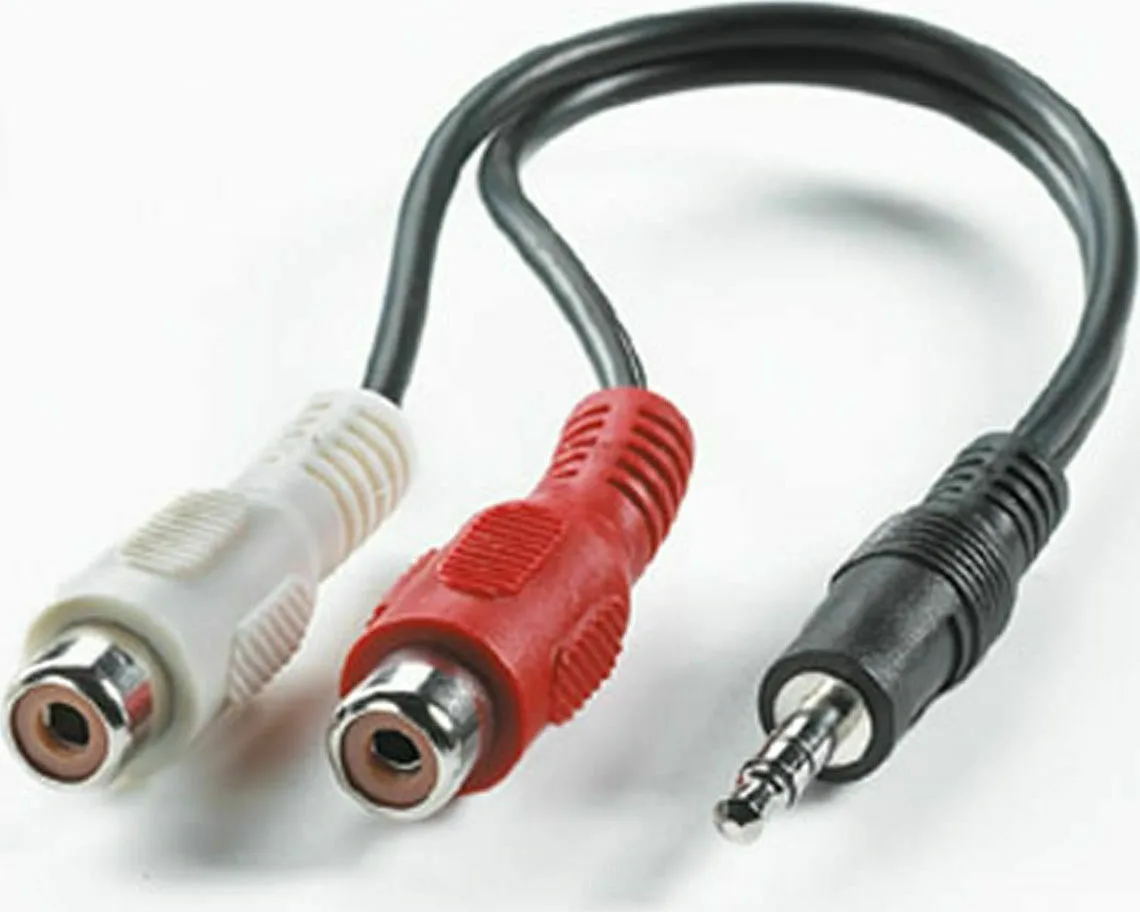 20210226140132_roline_audio_cable_3_5mm_male_2x_rca_female_0_2m_11_09_4340.jpeg Roline Καλώδιο Ήχου 3.5mm male - RCA female Μαύρο 0.2m με Επίχρυσους Ακροδέκτες 11.09.4340 - Image 1