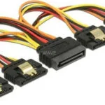 DeLock 15-Pin Sata - 15-Pin Sata Cable 0.15m Κόκκινο 60156
