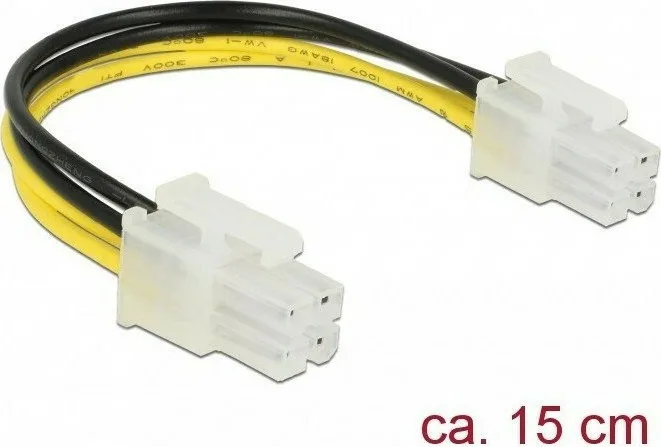 DeLock 4-Pin EPS - 4 Pin EPS Cable 0.15m Μαύρο 85450 - Image 1