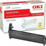 OKI 43870005 Γνήσιο Drum Laser Εκτυπωτή Κίτρινο 20000 Σελίδων