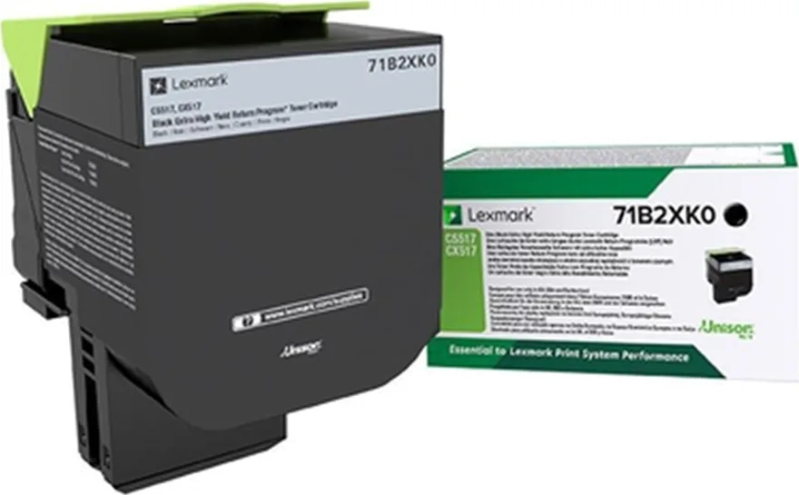 Lexmark CS/CX517 Γνήσιο Toner Laser Εκτυπωτή Μαύρο Extra High Yield Return Program 8000 Σελίδων 71B2XK0 - Image 1