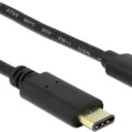 DeLock USB 2.0 Cable USB-C male - micro USB-B Μαύρο 2m 83334