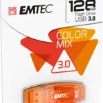 Emtec C410 Color Mix 2.0 128GB USB 2.0 Stick Πορτοκαλί
